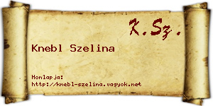 Knebl Szelina névjegykártya